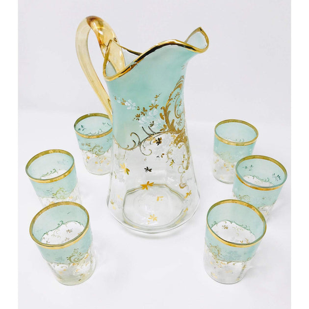 http://www.iconiccurations.com/cdn/shop/products/1897-hand-painted-glass-pitcher-and-glasses-serving-set-set-of-7-3230_1200x630.jpg?v=1602690030